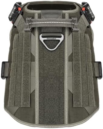 ICEFANG Tactical Dog Harness,for X-Large Dogs,Reflective No Pull Dog Vest