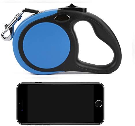 Retractable Dog Leash, one-Handed Multi-Function Lock and Detachable bite Expander, 360° Non-tangling, Heavy-Duty Retractable Dog Leash;16 ft Strong Nylon Belt/Ribbon;One-Handed Brake, Pause, Lock