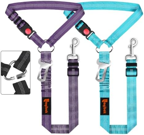 Laqibak Removable Dog Seat Belt Harness for Car, 3 in 1 Pet Seatbelt Leash