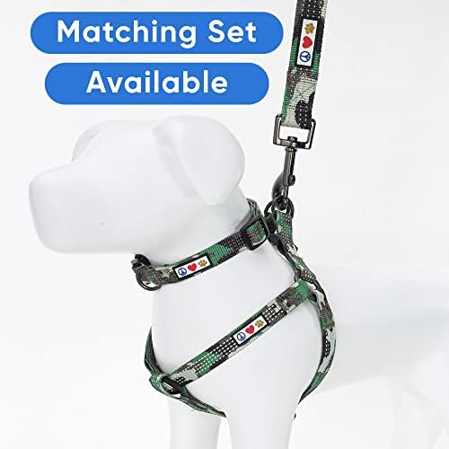 Pawtitas Camo Green Dog Leash 6 ft M/L Reflective Durable Lightweight Dog Lead for Medium or Large Dogs and Puppies