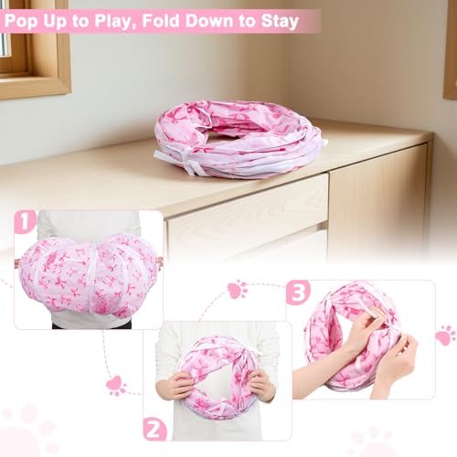 Glittme S-Shape Cat Tunnel, Foldable Cat Tunnels for Indoor Cats