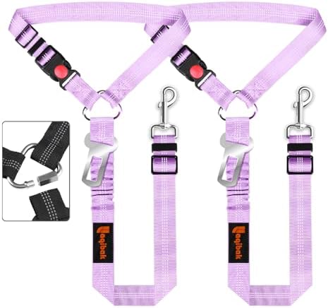 Laqibak Removable Dog Seat Belt Harness for Car, 3 in 1 Pet Seatbelt Leash