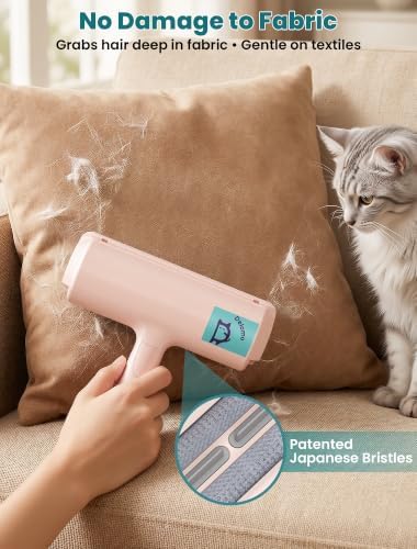 DELOMO Pet Hair Remover Roller, Reusable Lint Roller for Dog and Cat Hair