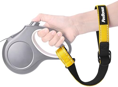 PetBonus Short Dog Leash, Safety Wrist Strap for Dog Retractable Leash