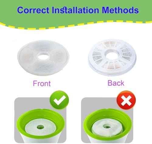 Cat Water Fountain Filter Replacement for 3L Flower Cat Drinking Fountain