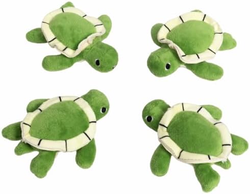Hollypet Squeaky Hide and Seek Dog Toys for Small and Medium, 4 Turtles