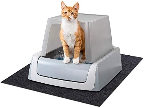 Under the Cat Litter Boxes Mat,Pee Mat,Absorbent Felt Fabric Material,Anti-slip Waterproof Layer,Reusable,Washable (Mat:24inches x 36inches)