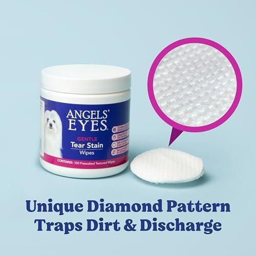 Angels' Eyes Dog & Cat Tear Stain Wipes | Eye Stain Remover Pads 100ct