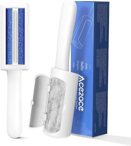 ACE2ACE Mini Pet Hair Remover for Clothes, Reusable Lint Roller for Clothes