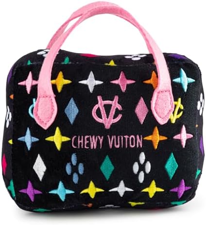 Haute Diggity Dog Chewy Vuiton Handbag Plush Dog Toy, Designer Parody Toy