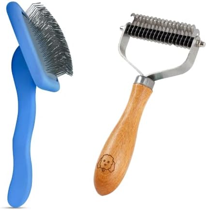 We Love Doodles Large Slicker Brush for Dogs & Dog Dematting Comb - Easily Remove Dog Tangles