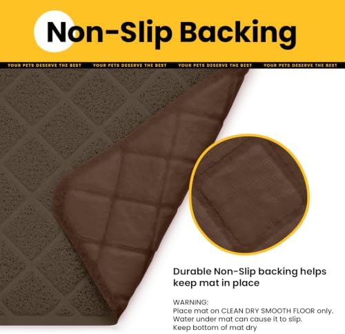Conlun Cat Litter Mat Litter Trapping Mat, 24" x 17" Brown