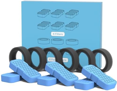 Cat Water Fountain Filters Replacement: 6 Carbon Filters + 6 Sponge Filters - Pet fountain with filter for keeping water fresh and clean, for 2L Cat Fountain H3 GOOSTOO