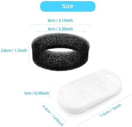 Official Tomxcute Cat Water Fountain Replacement Filters (8+8 Pack)