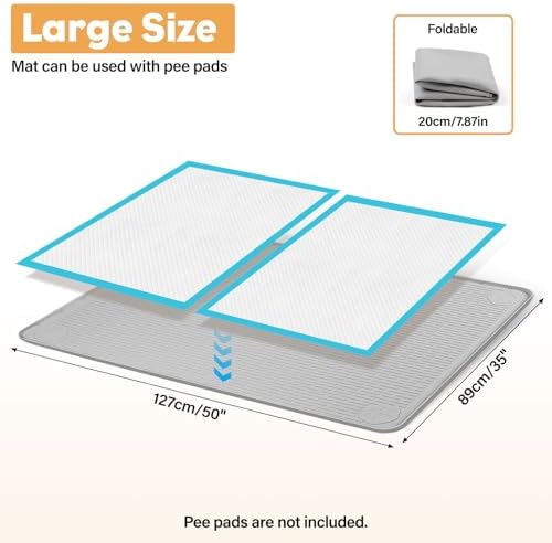 50" x35" Pee Pad Holder for Dog Puppy Pad Holder Gray
