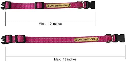 SINYUDUN Personalized Reflective Dog Collars with Customized ID Tags
