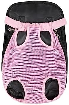 Leconpet Pet Carrier Backpack, Legs Out Adjustable Pet Front Cat Dog Carrier Backpack, Easy-Fit Dog Travel Backpack Carrier for Hiking Camping for Small Medium Puppies Cats (XL, Pink)