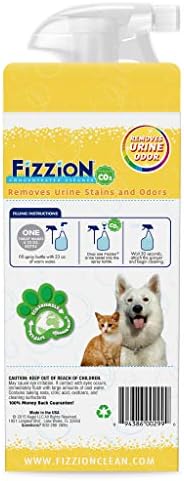 Fizzion Urine Pet Stain and Odor Destroyer 23 Oz Spray Bottle with 2 Refill
