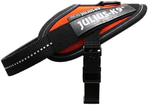 Julius-K9, 16IDC-for-B1, IDC Powerharness, Dog Harness, Size: Baby 1, UV Orange