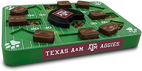 Pets First NCAA Texas A&M Aggies Puzzle Toy, Puzzle Treat Dog Toy, Interactive Dog Treat Toy, Dog Puzzle Feeding Slow Toy