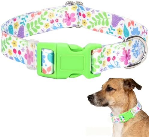 Female Dog Collar for Small Dogs with Flowers for Girl Dogs(Flowers S)