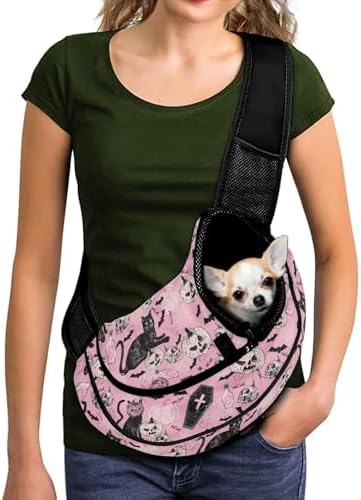 COEQINE Dog Backpack Carrier for Small Dogs Sling Bag Pet Crossbody