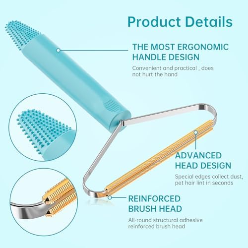 3-Pack Pet Hair Remover Carpet Rake, Dog Cat Hair Remover, Carpet Scraper
