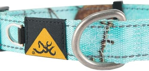 Browning Classic Webbing Camo Collar, Medium, 1 x 14-20in Rt Xtra Seaglass