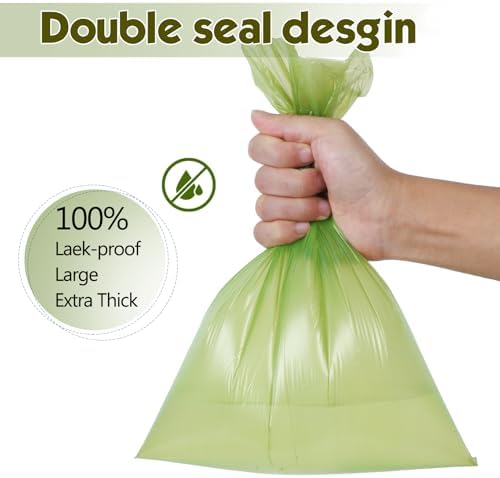 Dog Poop Bags Rolls: Extra Thick Leak Proof Unscented 13 x 9 in 300 Count