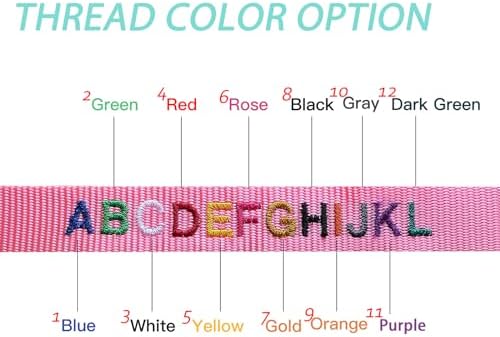 Reflective Personalized Dog Collar Custom Embroidered with Pet Name and Phone Number 4 Adjustable Sizes with Quick Release Buckle for Boy Girl Small Medium Large Dogs