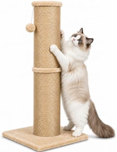 Cat Scratching Post with 5.5 Inch Diameter Sisal Post, 32 Inch, Yellow