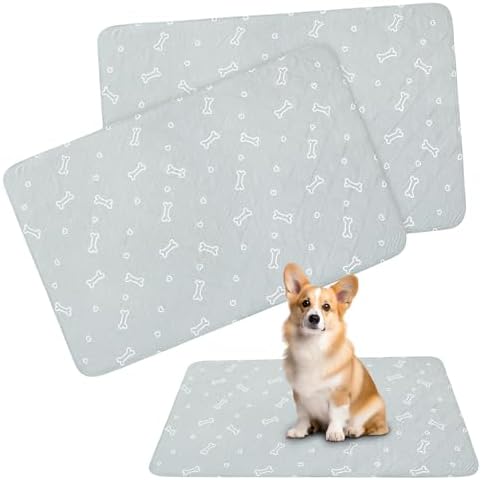Washable Pee Pads for Dogs, 2 Pack Reusable Puppy Pads 23" x 36"