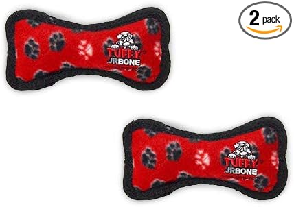 TUFFY® : 2 Pack Bone Dog Toy: Ultra Durable Plush Toy with Multiple Layers & Reinforced Seams, Washable and Floats, Original Construction