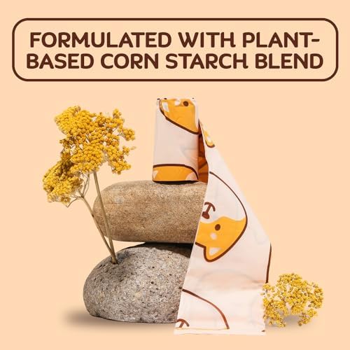 Pure & Pup 100% Certified Home Compostable Dog Poop Bags - Plant Based Corn Starch - Cute Poop Bags - 18 Dog Poop Bags Rolls - Extra Strong & Leak Proof - ASTM D6400 & EN 13432 Compliant - 270 Count
