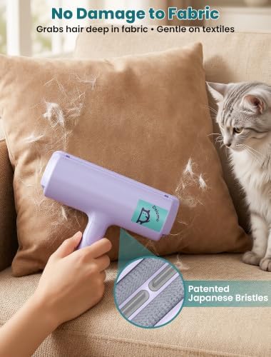 DELOMO Pet Hair Remover Roller, Reusable Lint Roller for Dog and Cat Hair