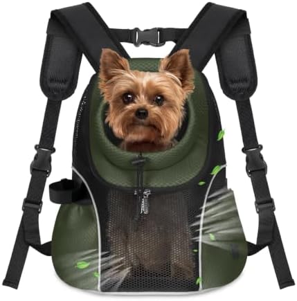 WOYYHO Pet Dog Carrier Backpack, Ventilated Mesh Small Dog Front Backpack