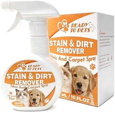 Carpet Stain Remover – Dog & Cat Urine, Poop & Vomit Cleaner – Fabric Spray for Rugs, Bed Sheets, Curtains, Sofas, Upholstery & Car Floor