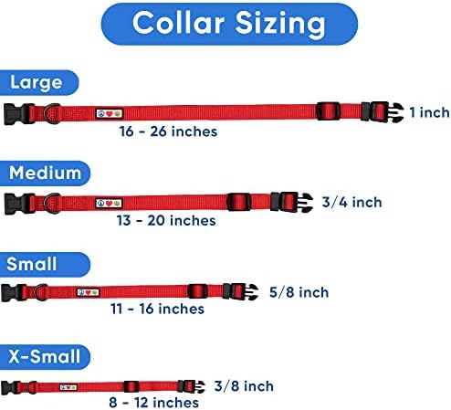 Pawtitas Recycled Dog Collar with Reflective Stitched Puppy Collar Made from Plastic Bottles Collected from Oceans Large Living Coral