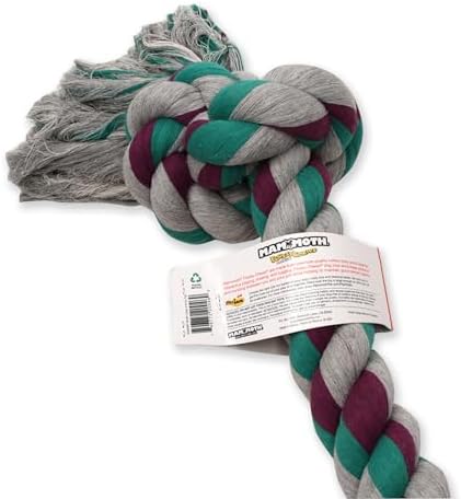Flossy Chews Mammoth 48-Inch Cottonblend Color 2-Knot Rope Tug