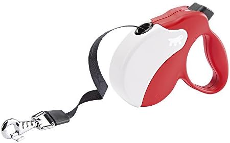 Ferplast Retractable Dog Lead Extendable Dog Leash Amigo Tape MINI, Extending Tape, 3 m, Max 12 kg, Red