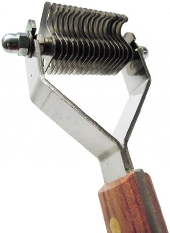 Mars Coat King Original Dematting Undercoat Grooming Rake Stripper Tool for Dogs and Cats, Stainless Steel with Wooden Handle, Made in Germany, 16-Blade