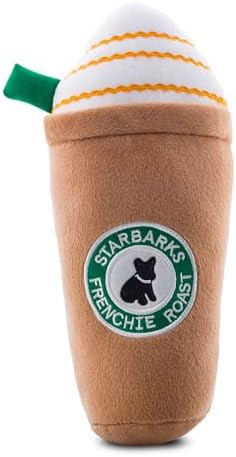 Haute Diggity Dog Starbarks Frappawcino Plush Dog Toy, Drink Parody Toy