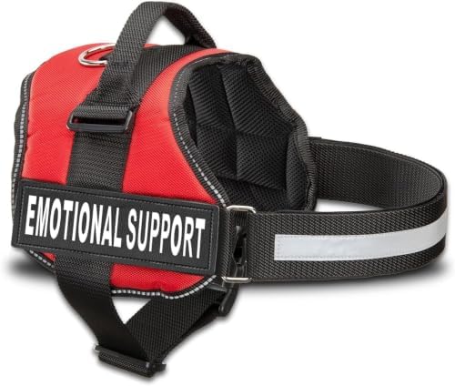 Industrial Puppy Emotional Support Vest Harness Small 19.5-25 in Bright Red