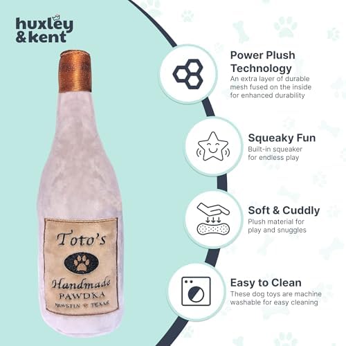 Huxley & Kent Power Plush Squeaky Dog Toy, Toto's Pawdka, Large