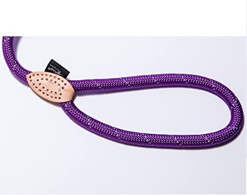 Puppy Pet Cat Dog Leash Collar Basic Accessories Reflective Retractable Dog Rope Pet Traction Belt 5FT(Medium 0.39IN, 24-66LB, Purple)