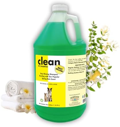 Clean Shampoo for Dogs and Cats with Great Long Lasting Scent 1 Gallon | Cruelty-Free | Paraben-Free | Biodegradable and Non-Toxic | Made in USA