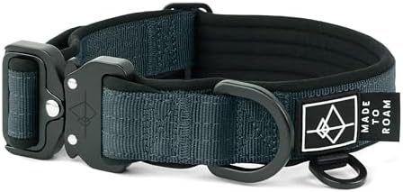 MADE TO ROAM Comfort Collar - Adjustable Nylon Dog Collar with Soft Comfortable Padding, Light Aviation Aluminum Metal Buckle for Small, Medium and Large Dogs (Colorado Nightsky, Size 1)