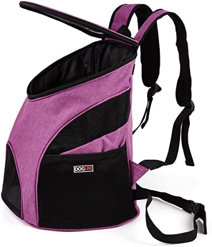 Dogline Front and Backpack for Dogs/Cats - Two Sizes - Airline Approved - Small, Pink