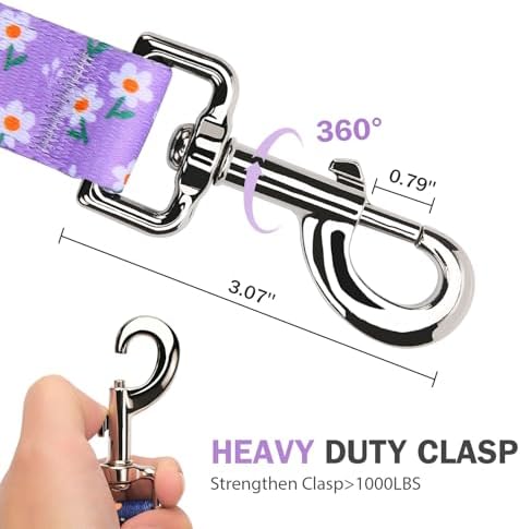 Hikiko 6FT Dog Leash Padded Double Handle with Designed Pattern