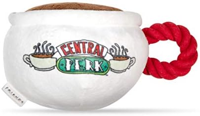 Warner Bros Friends TV Show Central Perk Coffee Cup Plush Dog Toy